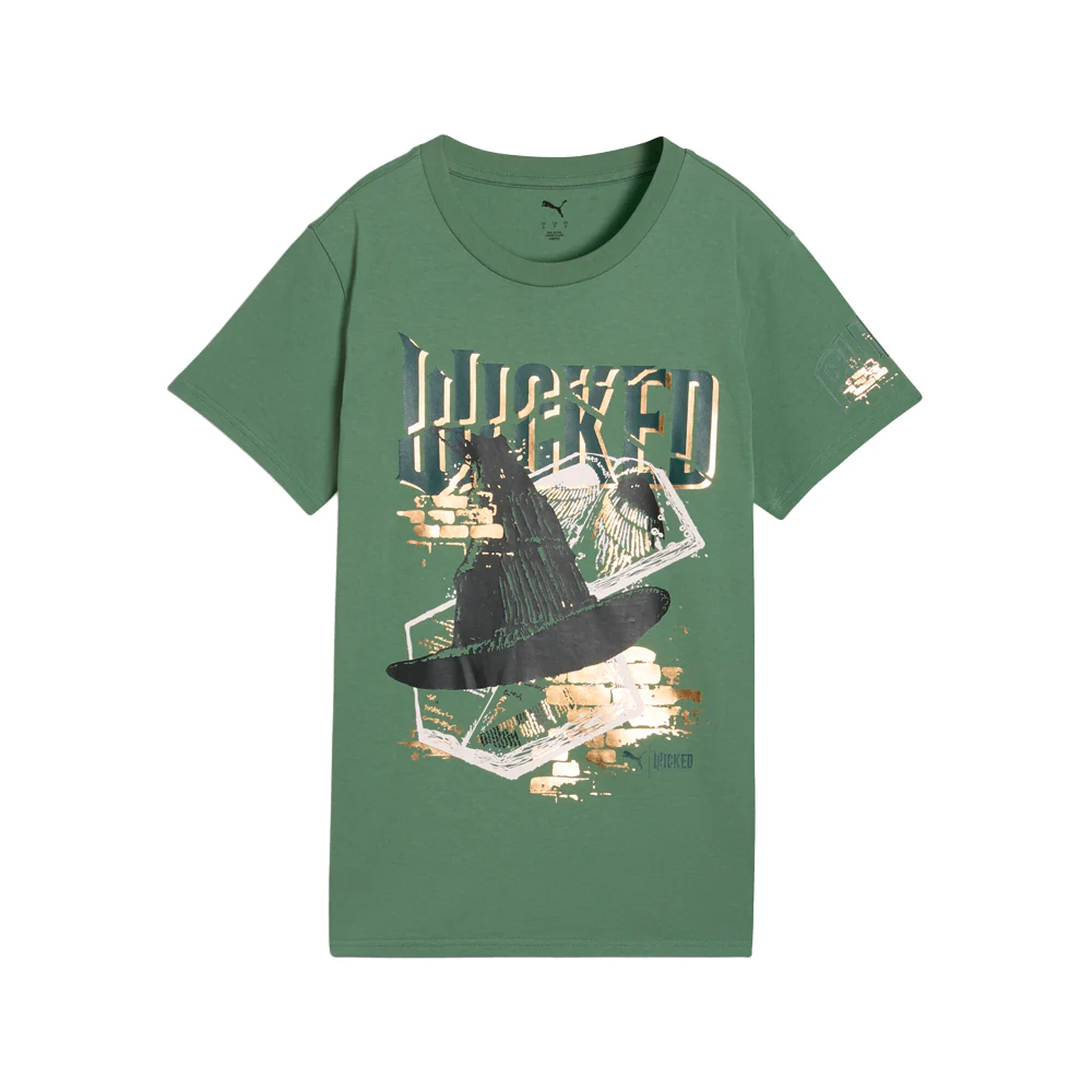 PUMA X WICKED Elphie Graphic Crew Neck Short Sleeve T-Shirt