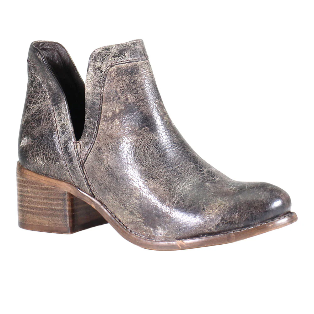 Work Nerd Metallic Round Toe Pull On Cowboy Booties - Image 2