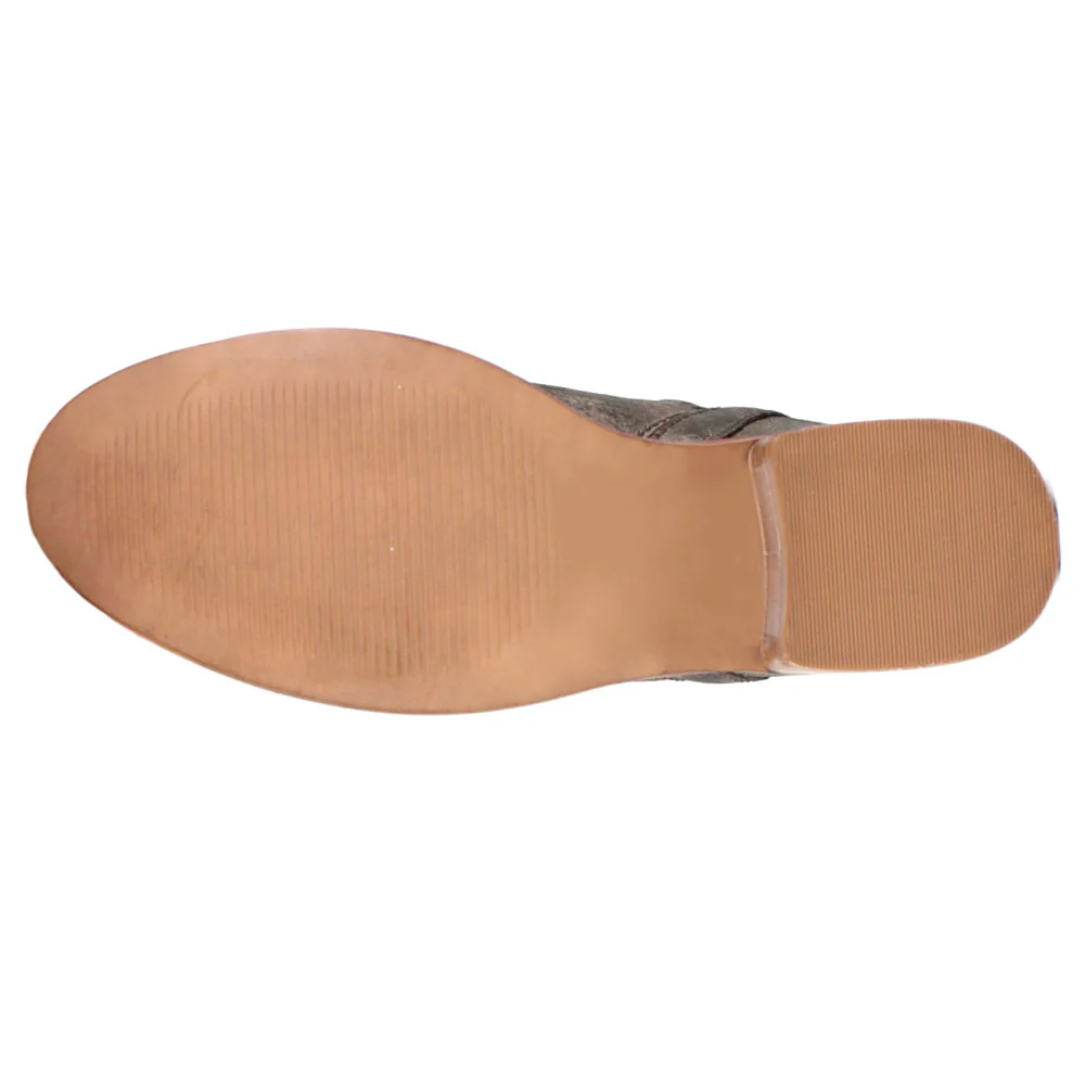 Work Nerd Metallic Round Toe Pull On Cowboy Booties - Image 5
