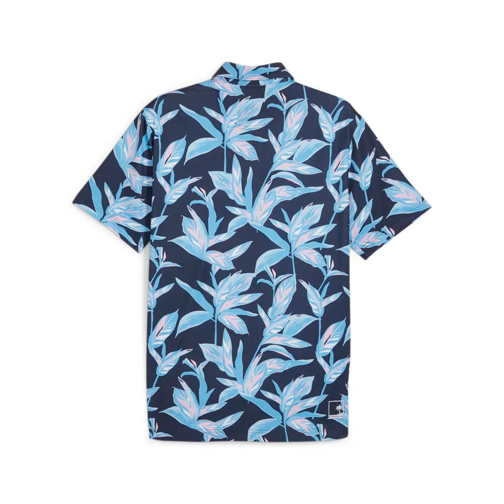 PUMA X PALM TREE CREW Floral Short Sleeve Polo Shirt - Image 2