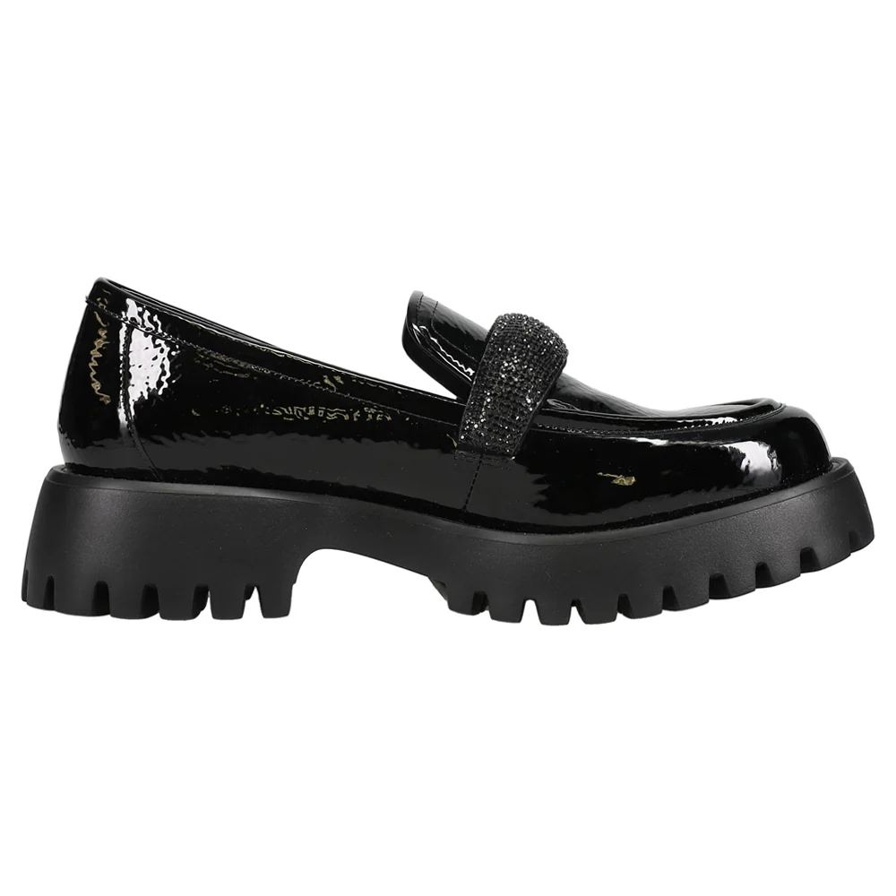 Zaya Rhinestone Lug Sole Loafers - Image 3