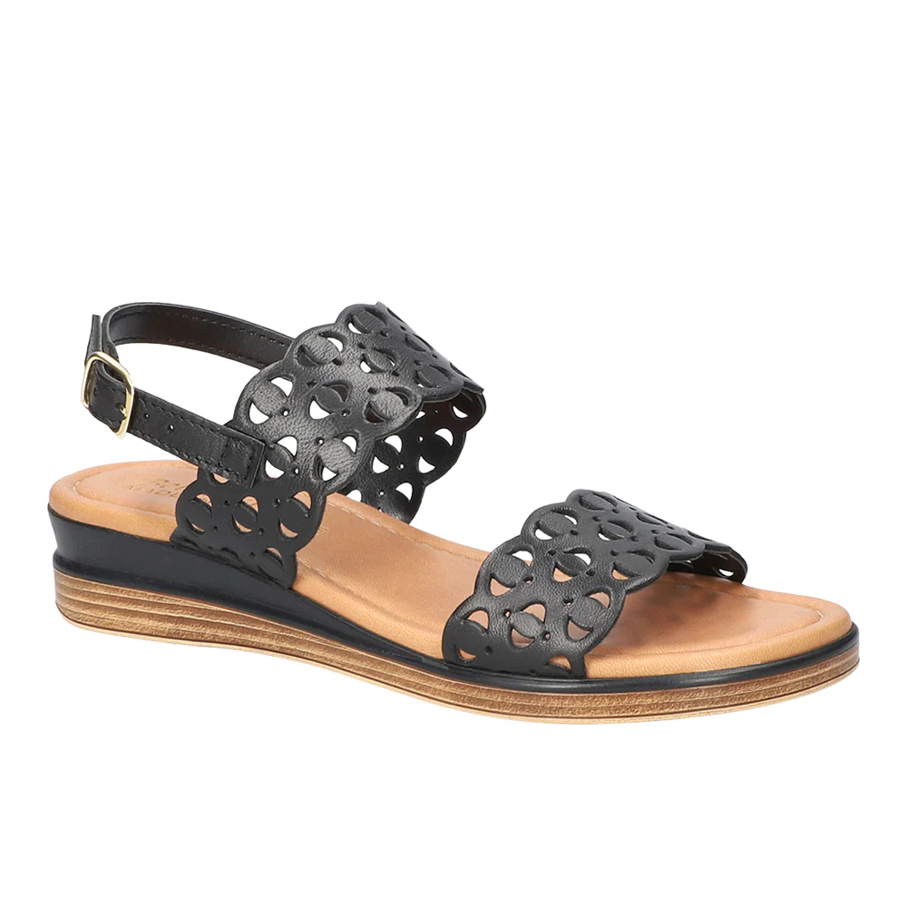 Zoe-Italy Cut Out Slingback Wedge Sandals - Image 2