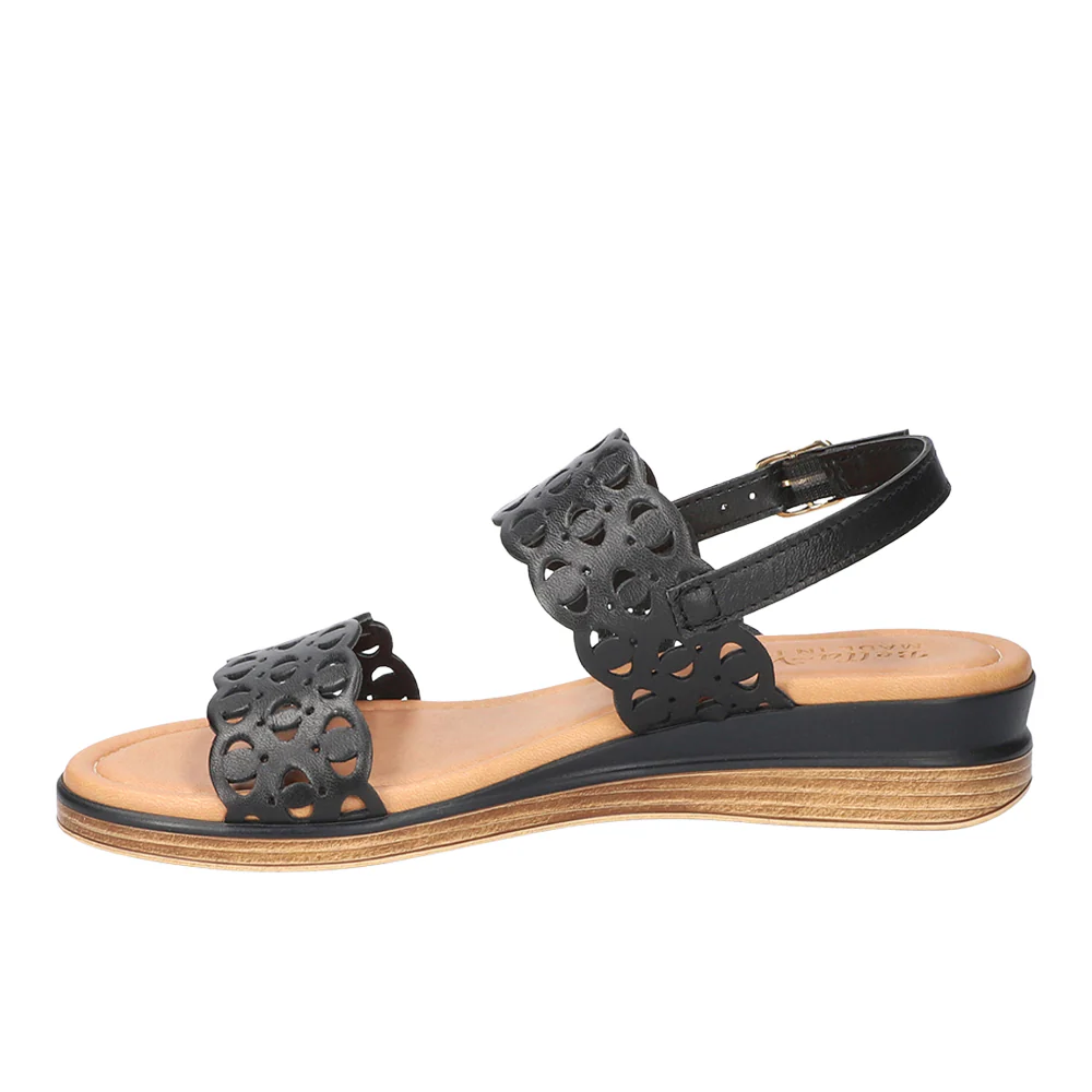 Zoe-Italy Cut Out Slingback Wedge Sandals - Image 3