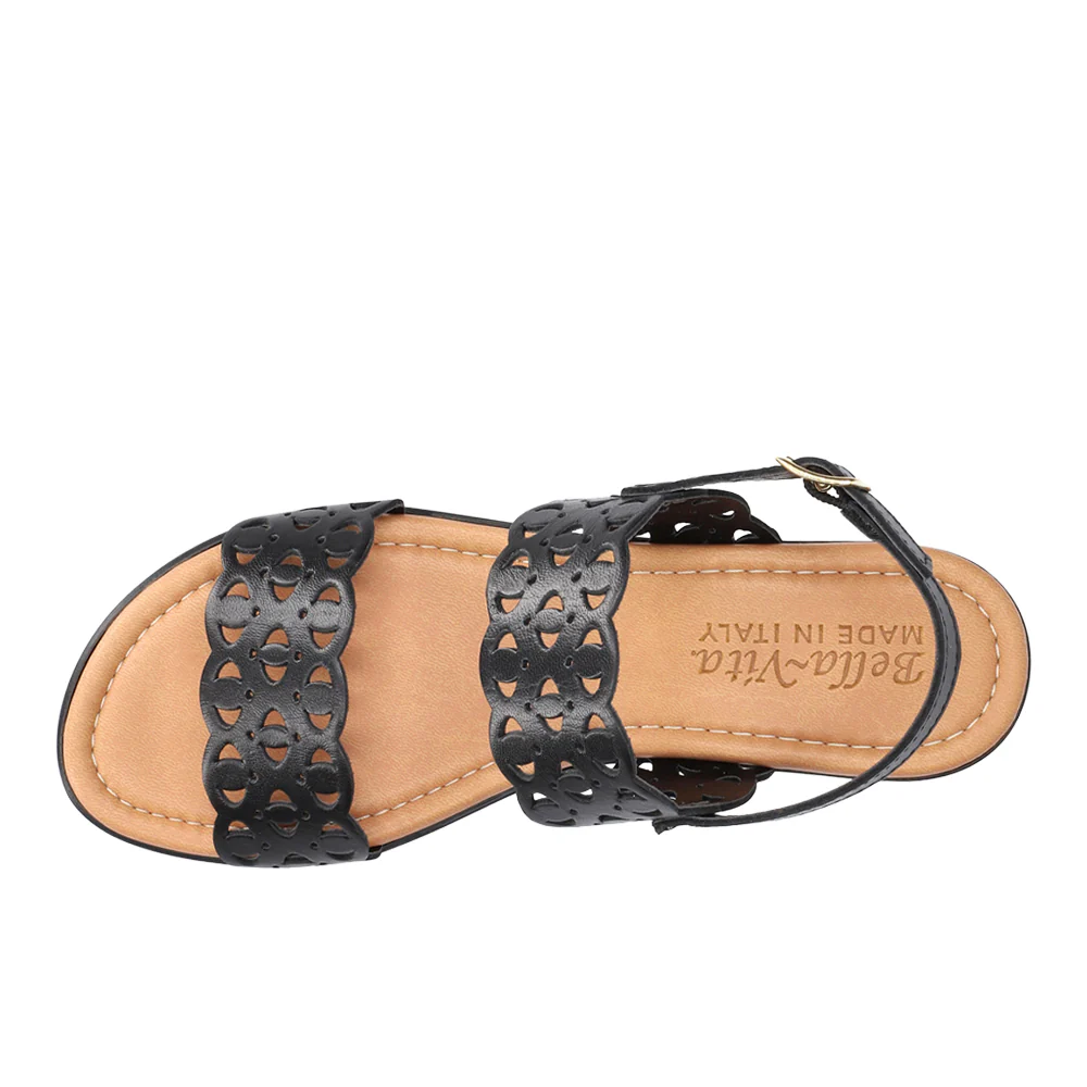 Zoe-Italy Cut Out Slingback Wedge Sandals - Image 4